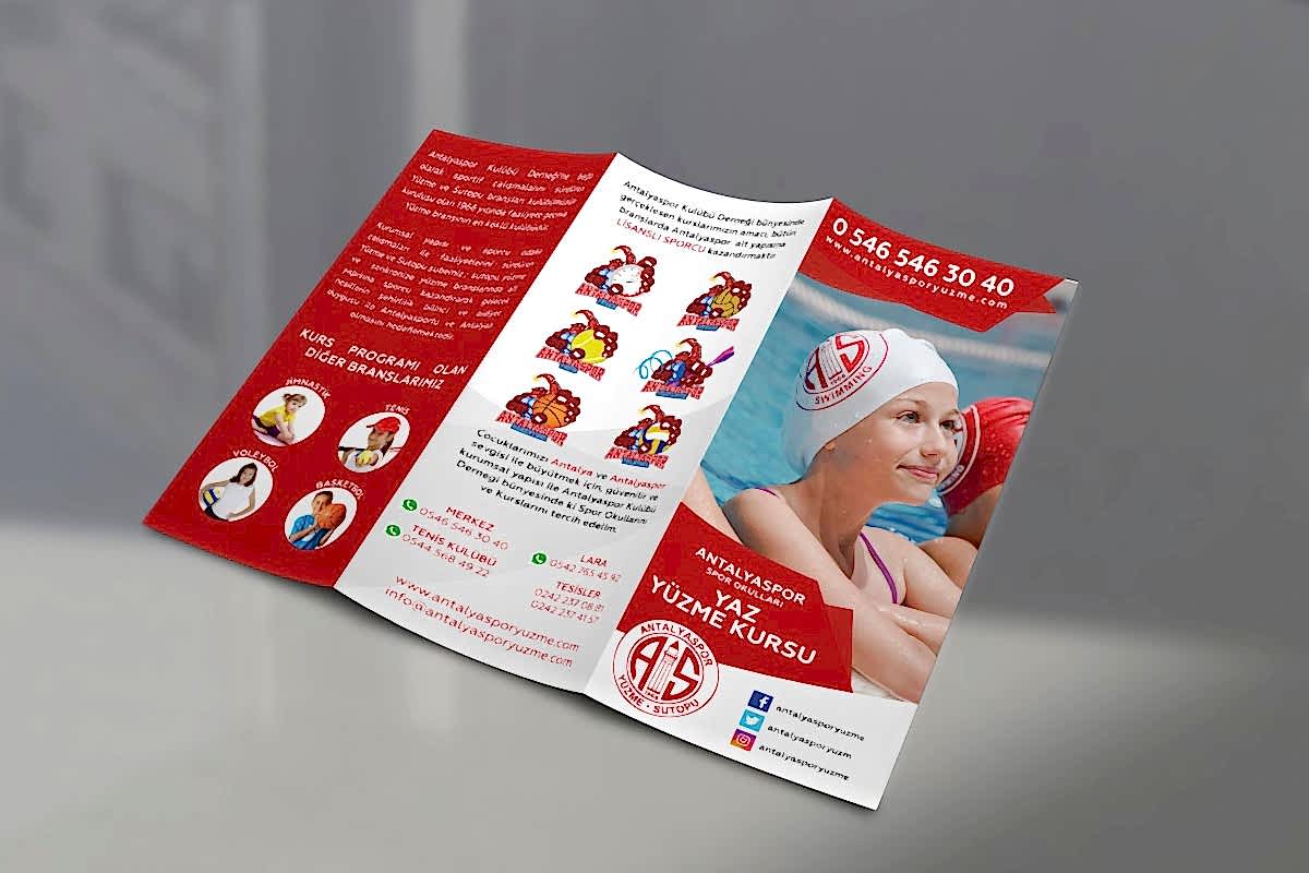 Antalyaspor Spor Okulları İki Kıvrım Broşür Tasarımı 243